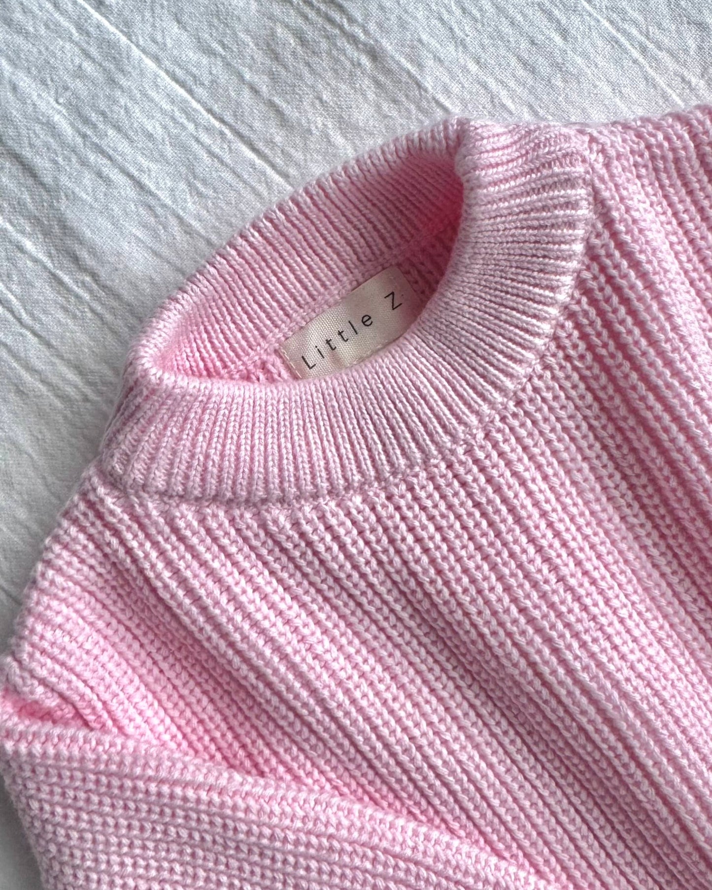 Oversized Gebreide Baby Trui - Roze